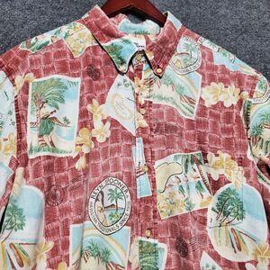 Vintage Reyn Spooner Waikiki Hawaii Aloha Shirt Mens 2XL Island Hula Ukulele